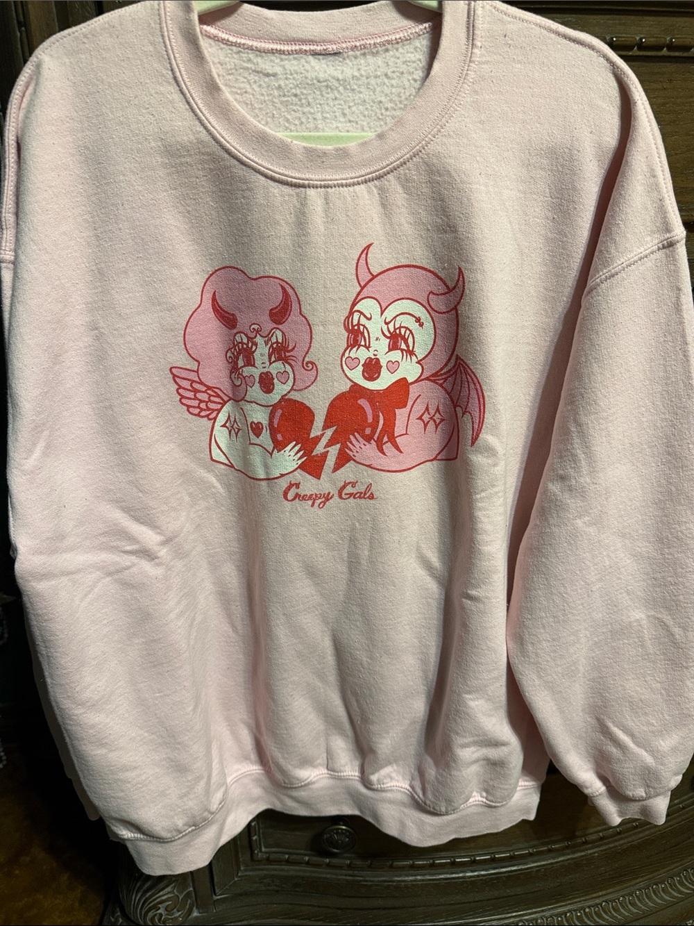 Creepy Gals Pink Graphic Sweatshirt - Women